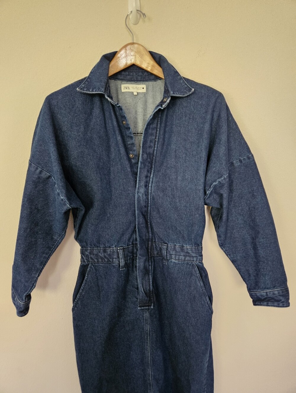 Zara Blue Denim Midi Dress - Picture 6 of 11